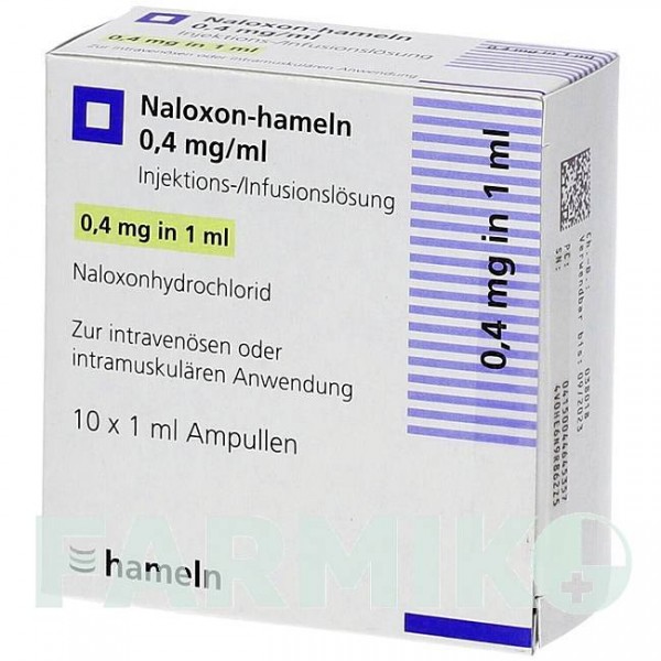 НАЛОКСОН (NALOXON) 0,4 мг/мл ампулы 10x1 мл - Налоксон HAMELN PHARMA