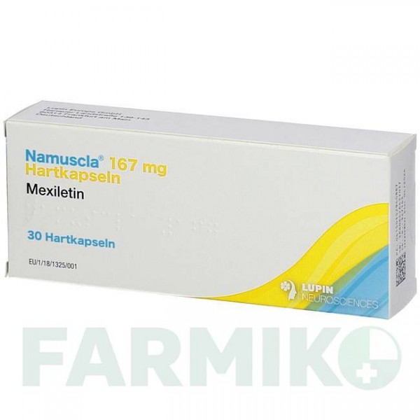 НАМУСКЛА (NAMUSCLA) 167 мг капсули 30 шт - Мексилетин HORMOSAN PHARMA