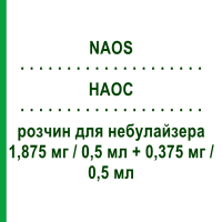 НАОС (NAOS) 1,875 мг/0,5 мл + 0,375 мг/0,5 мл розчин для небулайзера 30 шт 0,5 мл - Сальбутамол, Іпратропію бромід NEOPHARMED GENTILI