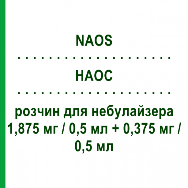 НАОС (NAOS) 1,875 мг/0,5 мл + 0,375 мг/0,5 мл раствор для небулайзера 30 шт 0,5 мл - Сальбутамол, Ипратропия бромид NEOPHARMED GENTILI