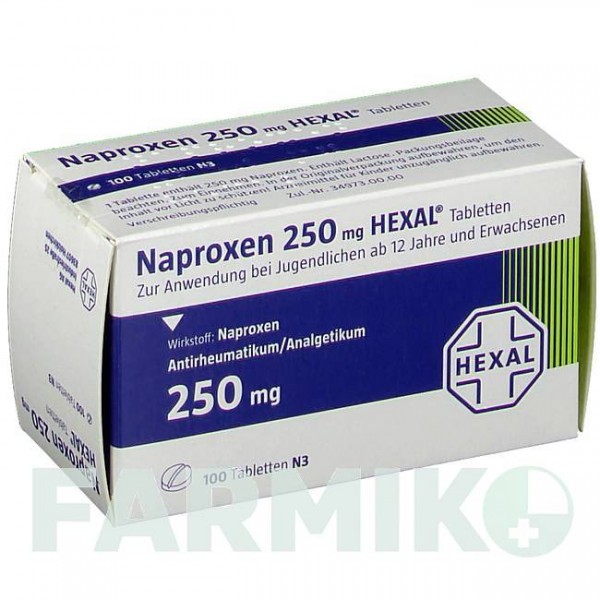 НАПРОКСЕН (NAPROXEN) 250 таблетки 100 шт - Напроксен HEXAL
