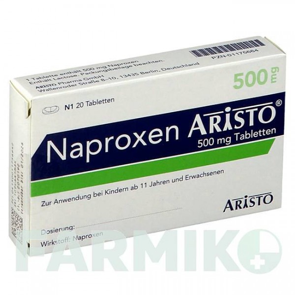 НАПРОКСЕН (NAPROXEN) 500 мг таблетки 20 шт - Напроксен ARISTO PHARMA