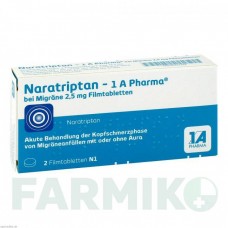 НАРАТРИПТАН (NARATRIPTAN) 2,5 мг таблетки 2 шт - Наратриптан 1 A PHARMA