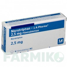 НАРАТРИПТАН (NARATRIPTAN) 2,5 мг таблетки 6 шт - Наратриптан 1 A PHARMA