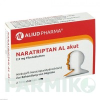 НАРАТРИПТАН (NARATRIPTAN) 2,5 мг таблетки 2 шт - Наратриптан ALIUD PHARMA