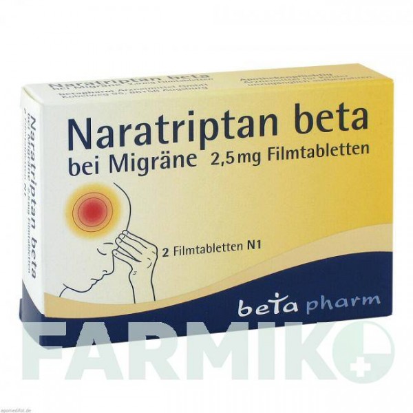 НАРАТРИПТАН (NARATRIPTAN) 2,5 мг таблетки 2 шт - Наратриптан BETAPHARM