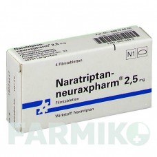 НАРАТРИПТАН (NARATRIPTAN) 2,5 мг таблетки 4 шт - Наратриптан NEURAXPHARM