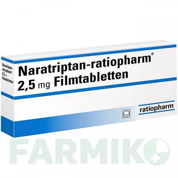 НАРАТРИПТАН (NARATRIPTAN) 2,5 мг таблетки 2 шт - Наратриптан RATIOPHARM