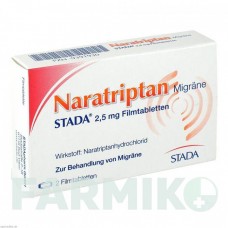 НАРАТРИПТАН (NARATRIPTAN) 2,5 мг таблетки 2 шт - Наратриптан STADA