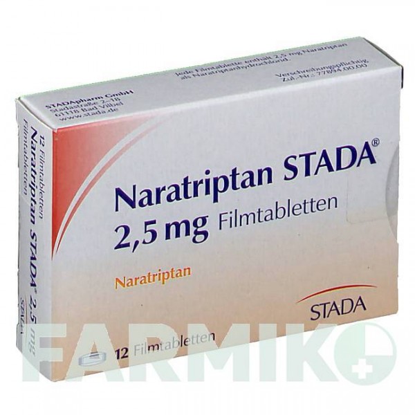НАРАТРИПТАН (NARATRIPTAN) 2,5 мг таблетки 12 шт - Наратриптан STADAPHARM