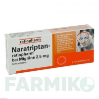 НАРАТРИПТАН (NARATRIPTAN) таблетки 2 шт - Наратриптан RATIOPHARM