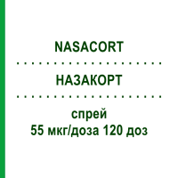 НАЗАКОРТ (NASACORT) 55 мкг/доза 120 доз спрей 1 набор - Триамцинолон EURIMPHARM
