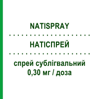 НАТИСПРЕЙ (NATISPRAY) 0,30 мг/доза спрей сублингвальный 300 доз - Глицерола тринитрат TEOFARMA