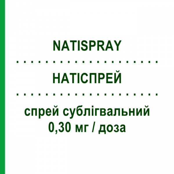 НАТИСПРЕЙ (NATISPRAY) 0,30 мг/доза спрей сублингвальный 300 доз - Глицерола тринитрат TEOFARMA