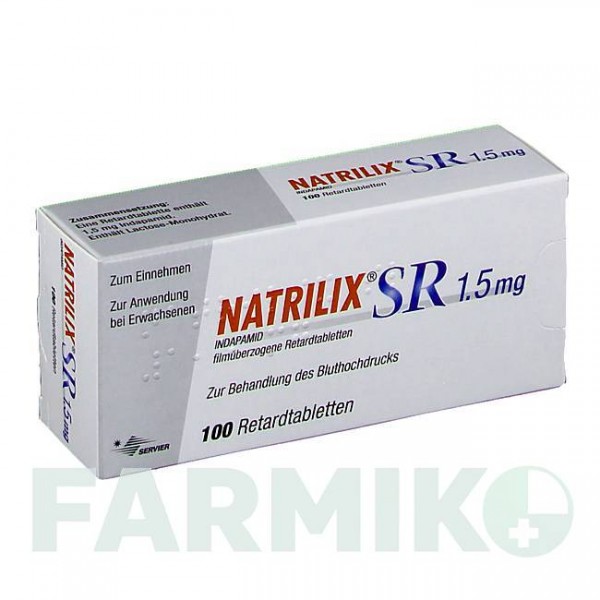 НАТРИЛИКС (NATRILIX) 1,5 мг таблетки 100 шт - Индапамид SERVIER