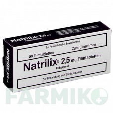 НАТРИЛИКС (NATRILIX) 2,5 мг таблетки 50 шт - Индапамид SERVIER