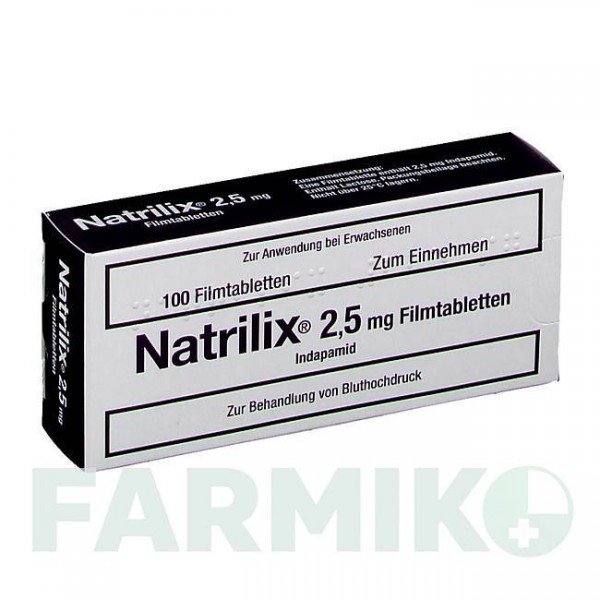 НАТРИЛИКС (NATRILIX) 2,5 мг таблетки 100 шт - Индапамид SERVIER