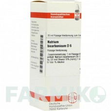 НАТРИУМ БИКАРБОНИКУМ (NATRIUM BICARBONICUM) D 6 раствор 20 мл - Гомеопатия DHU