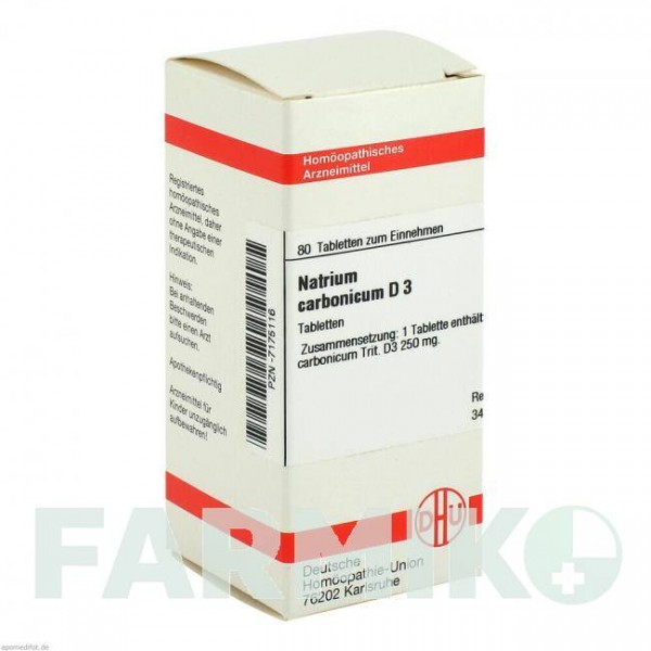 НАТРИУМ КАРБОНИКУМ (NATRIUM CARBONICUM) D 3 таблетки 80 шт - Гомеопатия DHU