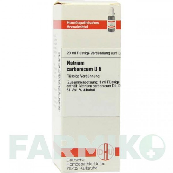 НАТРИУМ КАРБОНИКУМ (NATRIUM CARBONICUM) D 6 раствор 20 мл - Гомеопатия DHU