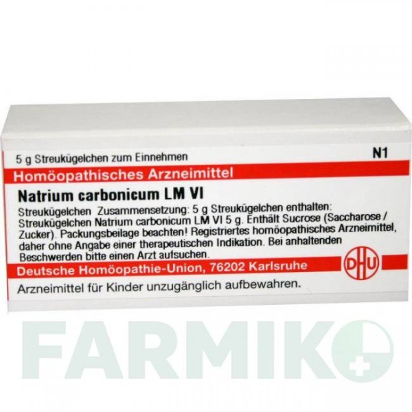 НАТРИУМ КАРБОНИКУМ (NATRIUM CARBONICUM) LM VI глобули 5 г - Гомеопатия DHU