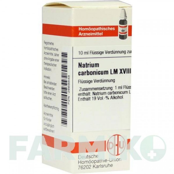 НАТРИУМ КАРБОНИКУМ (NATRIUM CARBONICUM) LM XVIII раствор 10 мл - Гомеопатия DHU