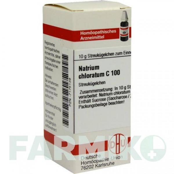 НАТРИУМ ХЛОРАТУМ (NATRIUM CHLORATUM) C 100 глобули 10 г - Гомеопатия DHU