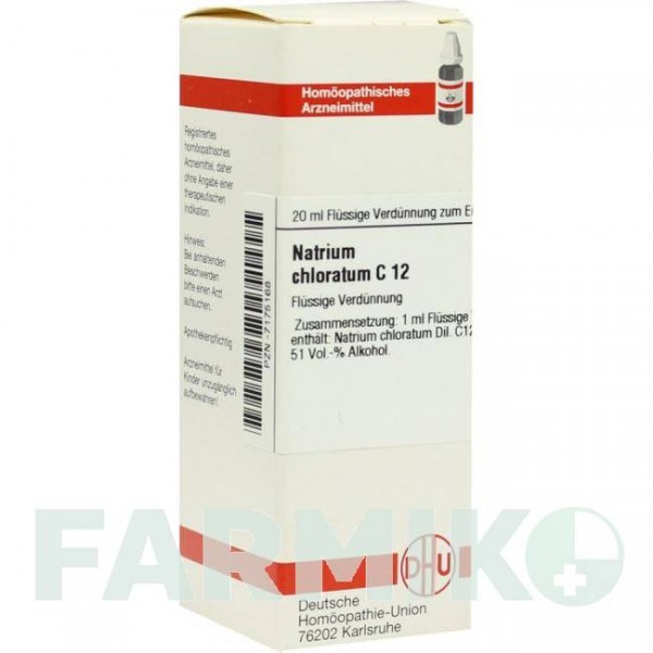 НАТРИУМ ХЛОРАТУМ (NATRIUM CHLORATUM) C 12 раствор 20 мл - Гомеопатия DHU