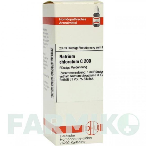 НАТРИУМ ХЛОРАТУМ (NATRIUM CHLORATUM) C 200 раствор 20 мл - Гомеопатия DHU