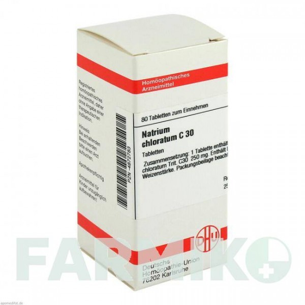 НАТРИУМ ХЛОРАТУМ (NATRIUM CHLORATUM) C 30 таблетки 80 шт - Гомеопатия DHU