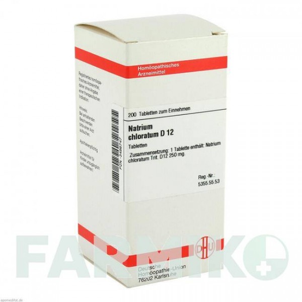 НАТРИУМ ХЛОРАТУМ (NATRIUM CHLORATUM) D 12 таблетки 200 шт - Гомеопатия DHU