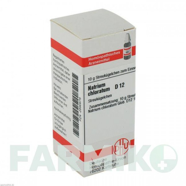 НАТРИУМ ХЛОРАТУМ (NATRIUM CHLORATUM) D 12 глобули 10 г - Гомеопатия DHU