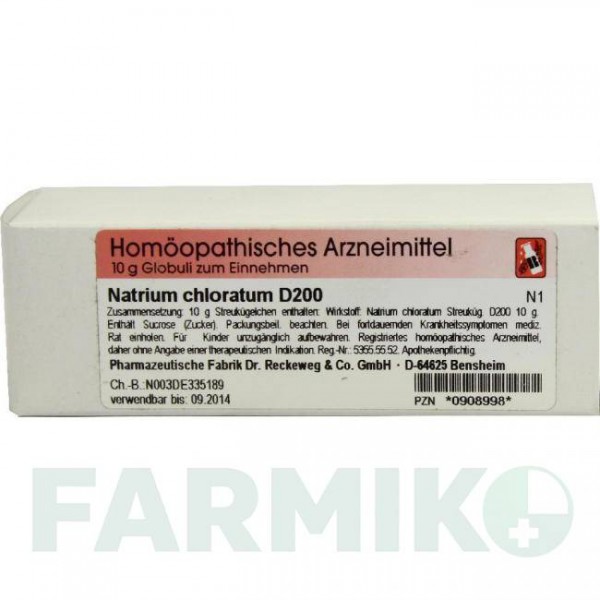 НАТРИУМ ХЛОРАТУМ (NATRIUM CHLORATUM) D 200 глобули 10 г - Гомеопатия DR.RECKEWEG