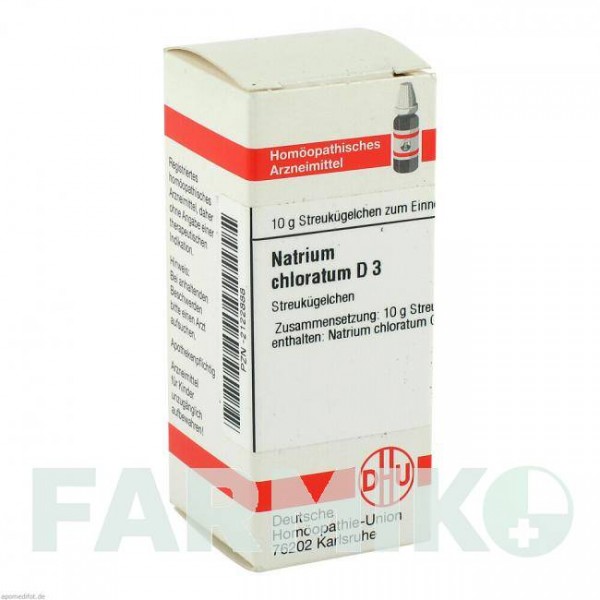 НАТРИУМ ХЛОРАТУМ (NATRIUM CHLORATUM) D 3 глобули 10 г - Гомеопатия DHU