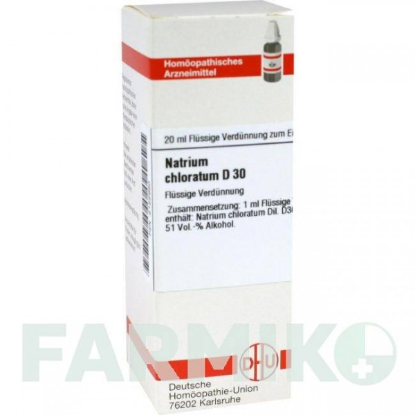 НАТРИУМ ХЛОРАТУМ (NATRIUM CHLORATUM) D 30 раствор 20 мл - Гомеопатия DHU