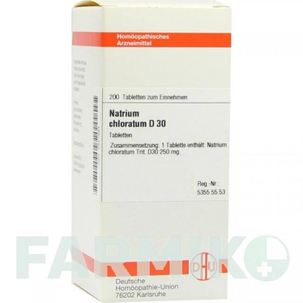НАТРИУМ ХЛОРАТУМ (NATRIUM CHLORATUM) D 30 таблетки 200 шт - Гомеопатия DHU