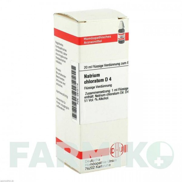 НАТРИУМ ХЛОРАТУМ (NATRIUM CHLORATUM) D 4 раствор 20 мл - Гомеопатия DHU