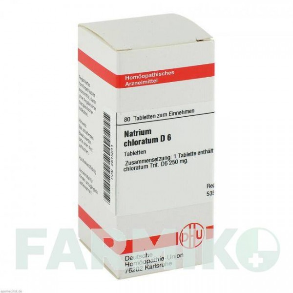 НАТРИУМ ХЛОРАТУМ (NATRIUM CHLORATUM) D 6 таблетки 80 шт - Гомеопатия DHU