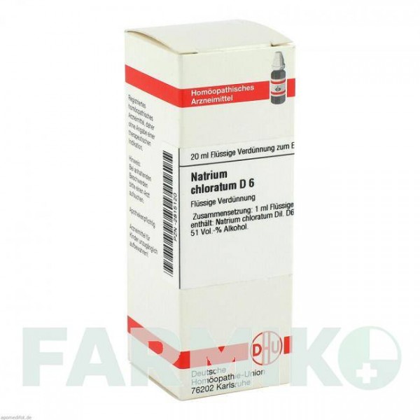 НАТРИУМ ХЛОРАТУМ (NATRIUM CHLORATUM) D 6 раствор 20 мл - Гомеопатия DHU