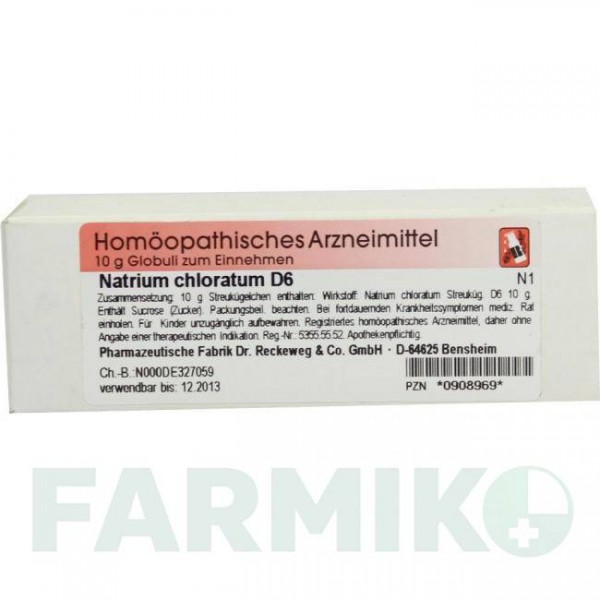 НАТРІУМ ХЛОРАТУМ (NATRIUM CHLORATUM) D 6 глобули 10 г - Гомеопатія DR.RECKEWEG
