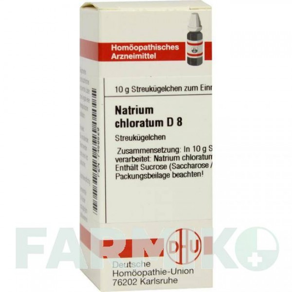 НАТРИУМ ХЛОРАТУМ (NATRIUM CHLORATUM) D 8 глобули 10 г - Гомеопатия DHU