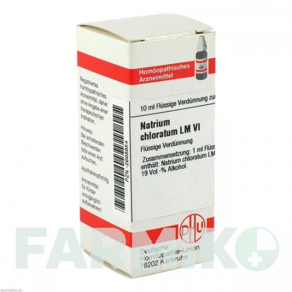 НАТРИУМ ХЛОРАТУМ (NATRIUM CHLORATUM) LM VI раствор 10 мл - Гомеопатия DHU