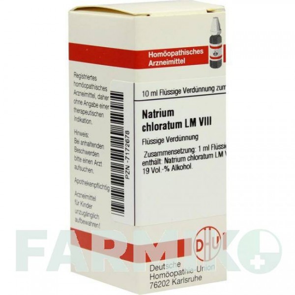 НАТРИУМ ХЛОРАТУМ (NATRIUM CHLORATUM) LM VIII раствор 10 мл - Гомеопатия DHU