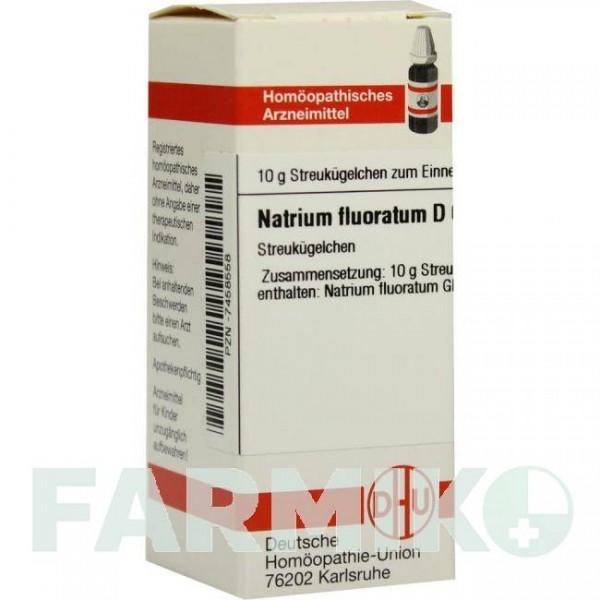 НАТРИУМ ФЛУОРАТУМ (NATRIUM FLUORATUM) D 6 глобули 10 г - Гомеопатия DHU