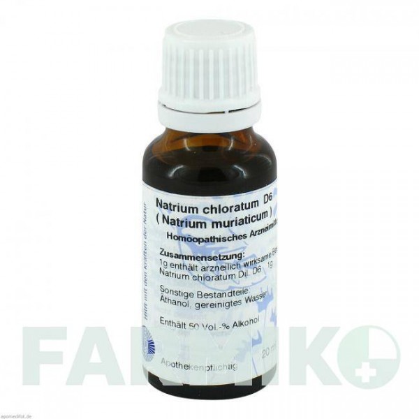 НАТРИУМ МУРИАТИКУМ (NATRIUM MURIATICUM) D 6 раствор 20 мл - Гомеопатия HANOSAN