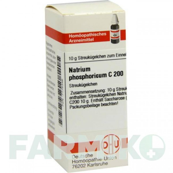 НАТРИУМ ФОСФОРИКУМ (NATRIUM PHOSPHORICUM) C 200 глобули 10 г - Гомеопатия DHU