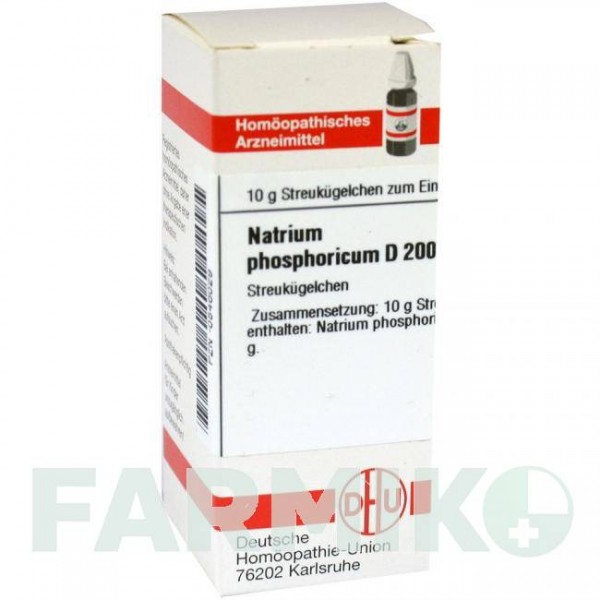 НАТРИУМ ФОСФОРИКУМ (NATRIUM PHOSPHORICUM) D 200 глобули 10 г - Гомеопатия DHU