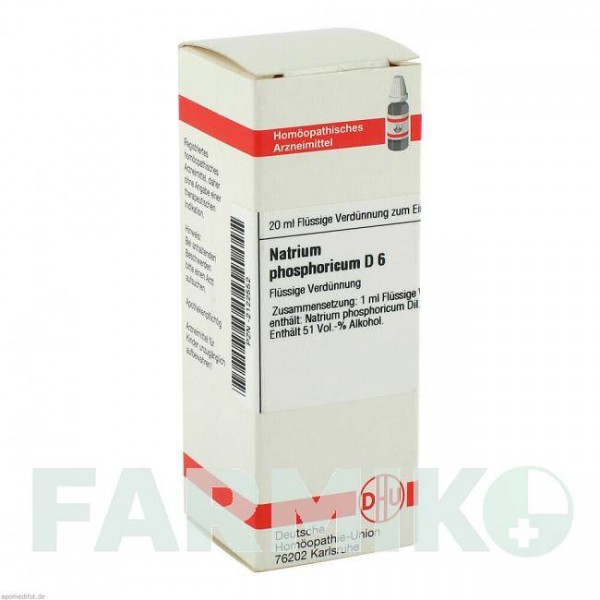 НАТРИУМ ФОСФОРИКУМ (NATRIUM PHOSPHORICUM) D 6 раствор 20 мл - Гомеопатия DHU