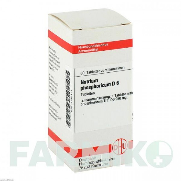 НАТРИУМ ФОСФОРИКУМ (NATRIUM PHOSPHORICUM) D 6 таблетки 80 шт - Гомеопатия DHU