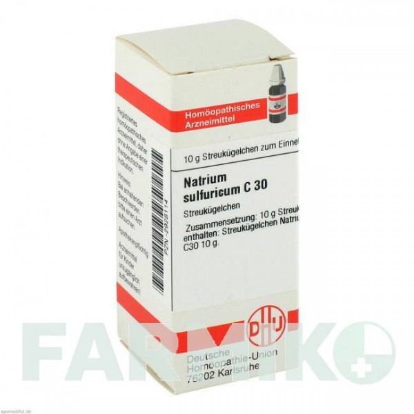 НАТРИУМ СУЛЬФУРИКУМ (NATRIUM SULFURICUM) C 30 глобули 10 г - Гомеопатия DHU